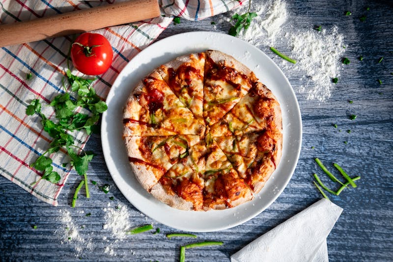 Spicy Ranch Pizza with jalapeños and pepper jack cheese